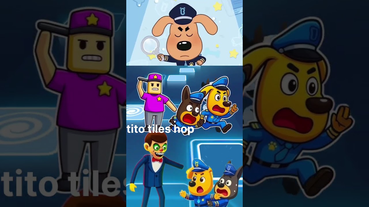 Sheriff Labrador 🆚Police Officer 🆚 Sheriff Papillon 🆚 Sheriff Labrador 🎶 Tiles Hop EDM Rush 