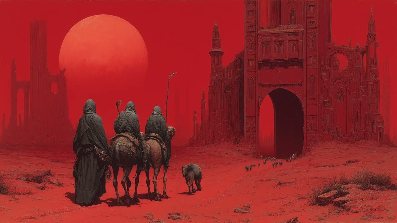 The Crimson Passage — Where Light Fades | Dark Cinematic Ambient for Stillness (2 Hours)