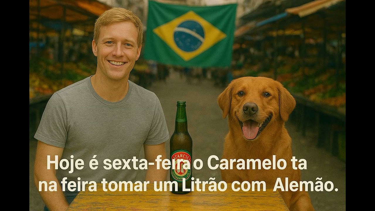 Caramelo ta na feira com o Alemão