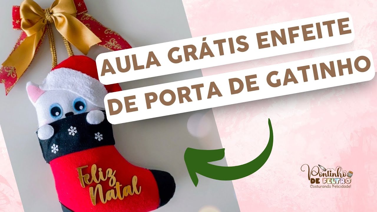 🎄Live de Natal: Enfeite de porta de gatinho (com surpresa!) 🐱