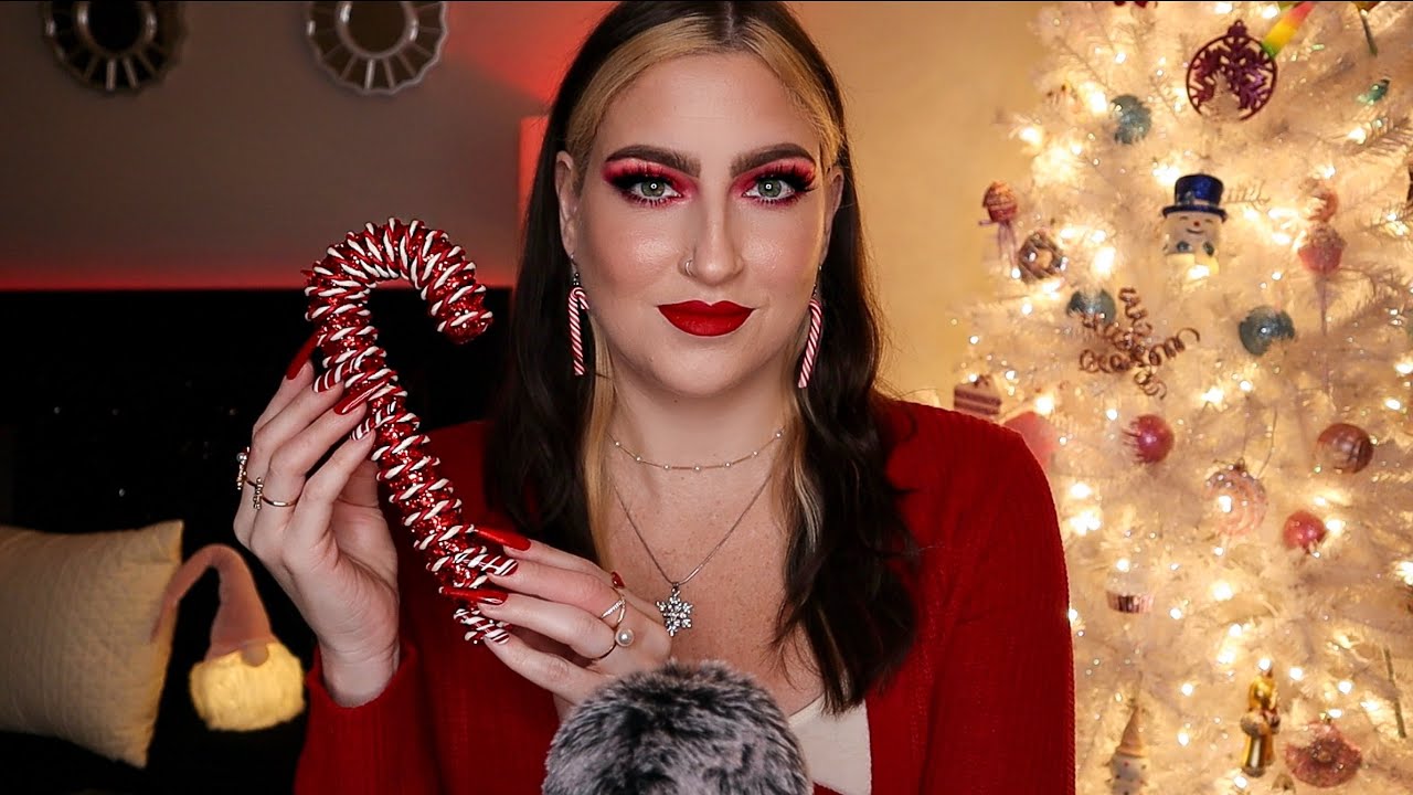 ASMR | Candy Cane Themed Triggers 🤍❤️