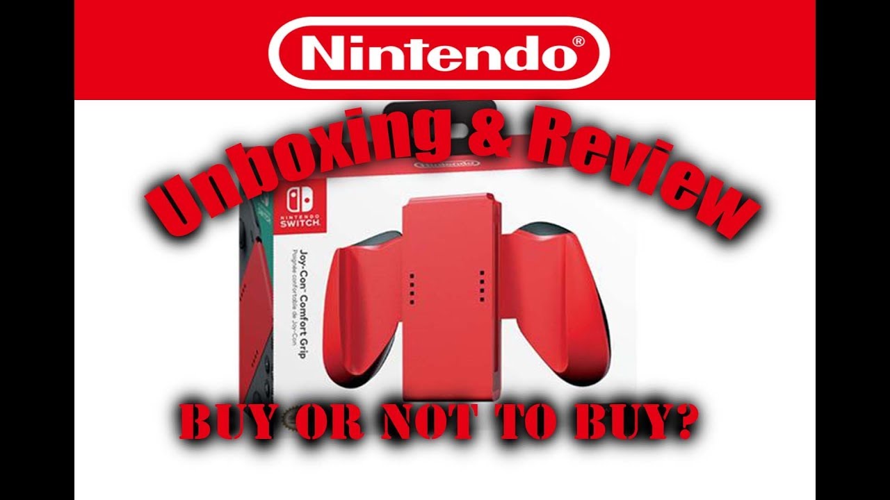 Red Joy-Con Grip - Nintendo Unboxing and Review