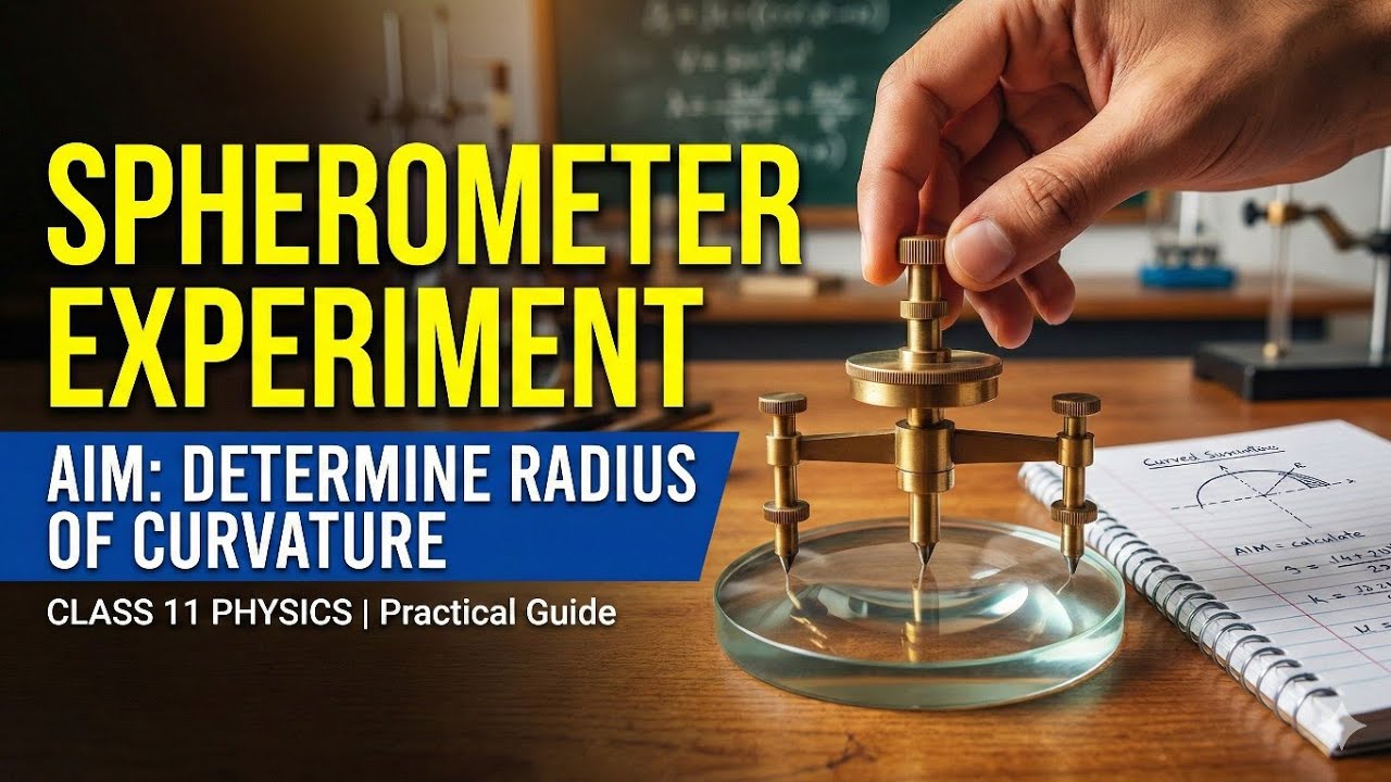 Spherometer Experiment Class 11 Physics | Find Radius of Curvature & Calculations