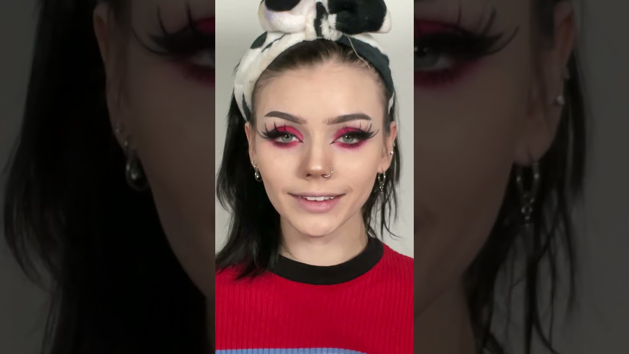 red eye makeup tutorial #shorts