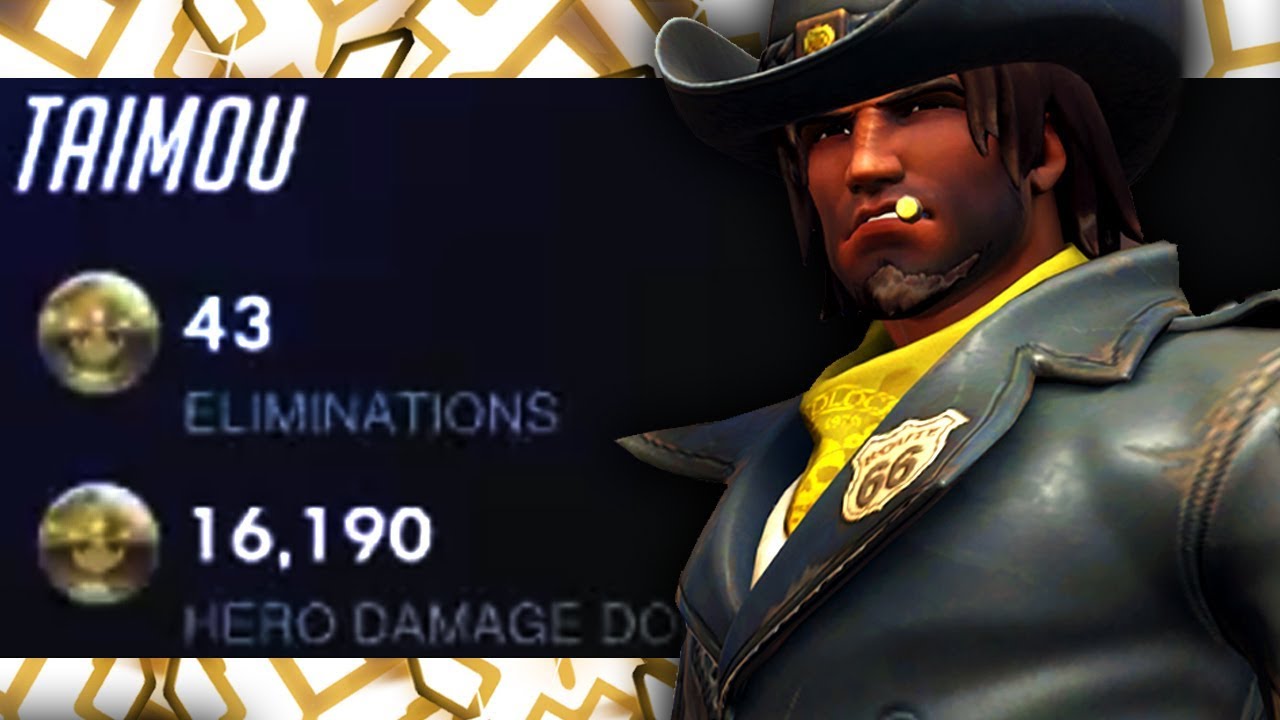 TAIMOU INSANE MCCREE! 43 ELIMS! [ OVERWATCH SEASON 20 TOP 500 ]