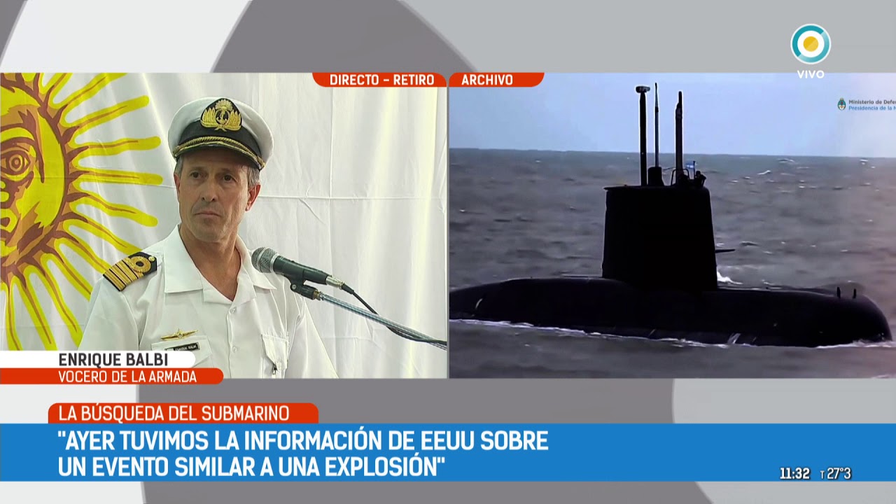 Submarino ARA San Juan: La Armada confirmó una explosión | #TPANoticias