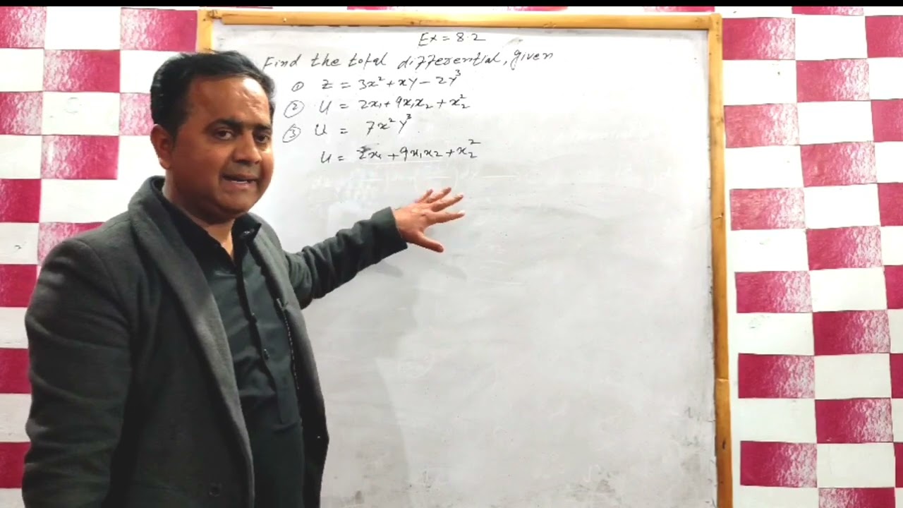 Alpha Chiang mathematical Economics Ex 8.2 first 3 Questions|| Find the total differential