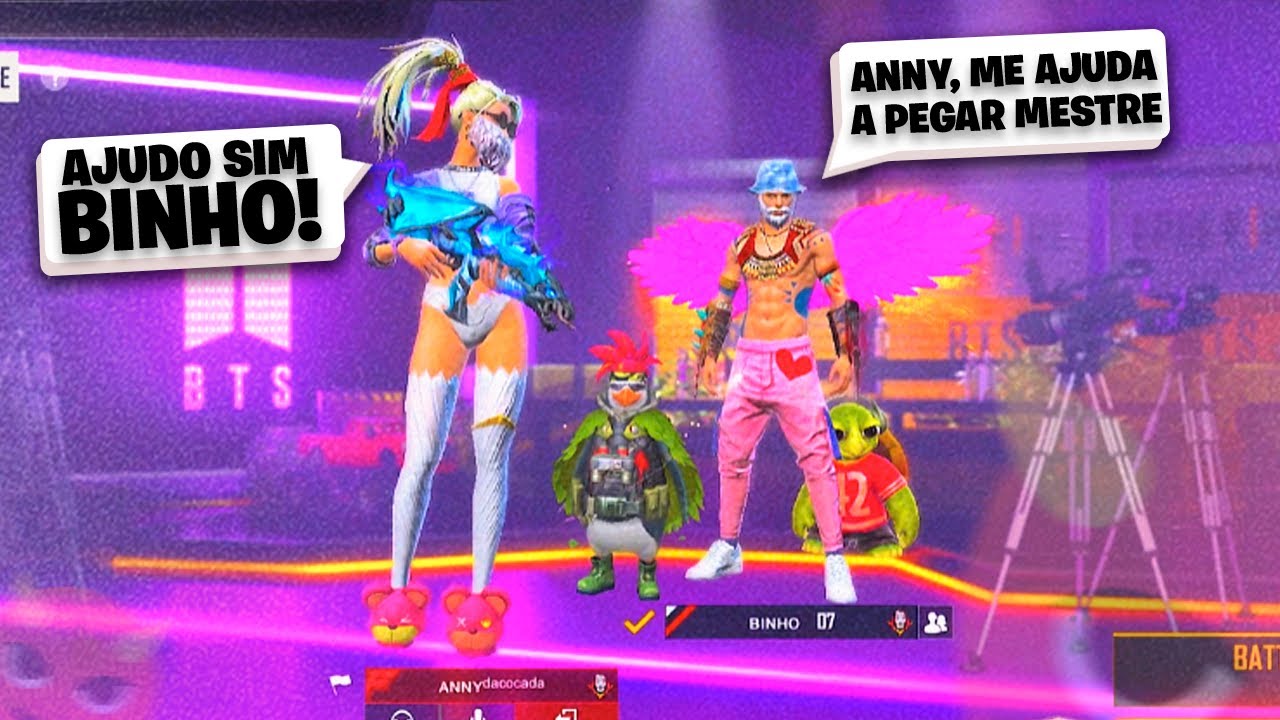 O BINHO ME CARREGOU NA RANQUEADA NO FREE FIRE 😂❤️ #freefire #memeff