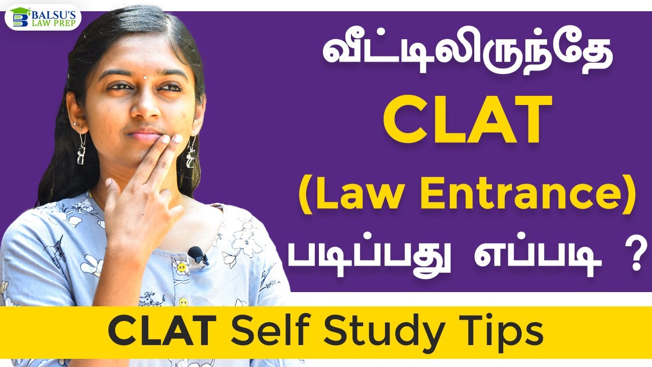 CLAT preparation from Home | CLAT Self-Study | Tamil | CLAT 2025 #clat2025