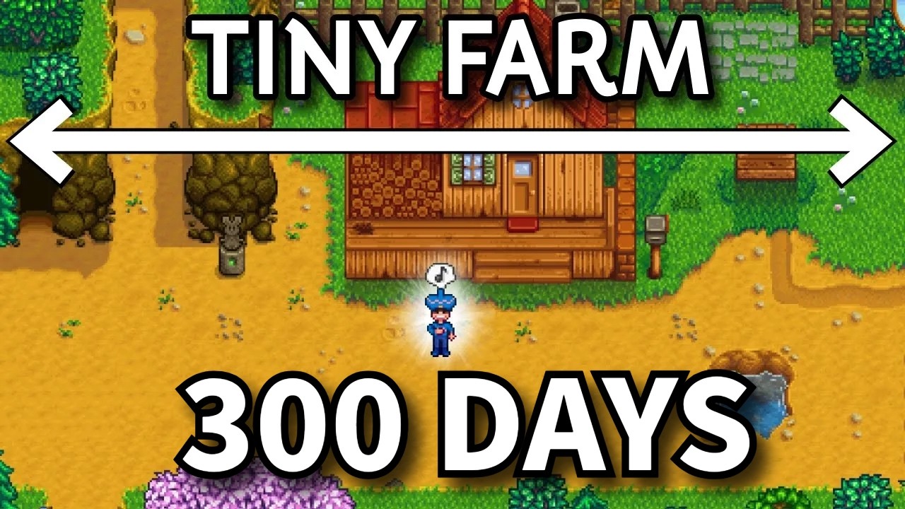 I Played 300 Days Of Stardew Valley BUT On A Tiny Farm