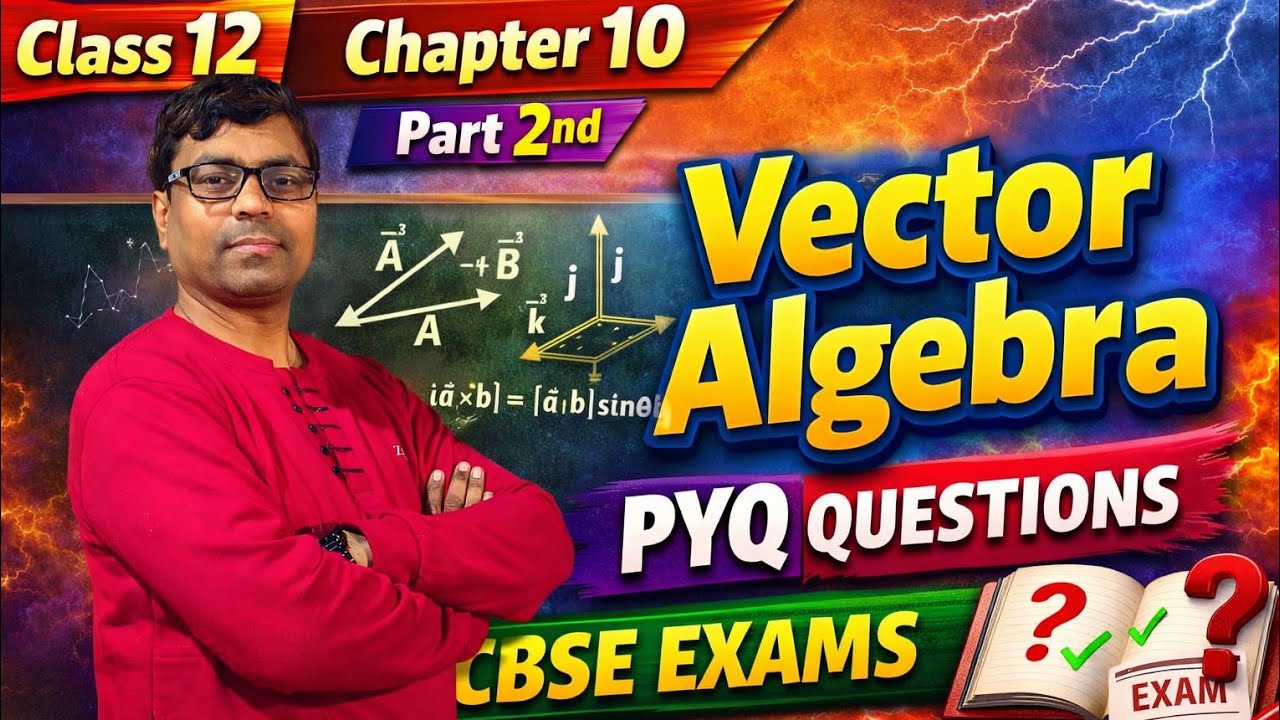 PYQ Solution of Vector Algebra Class 12 Chapter 10 By M k Ansari Sir