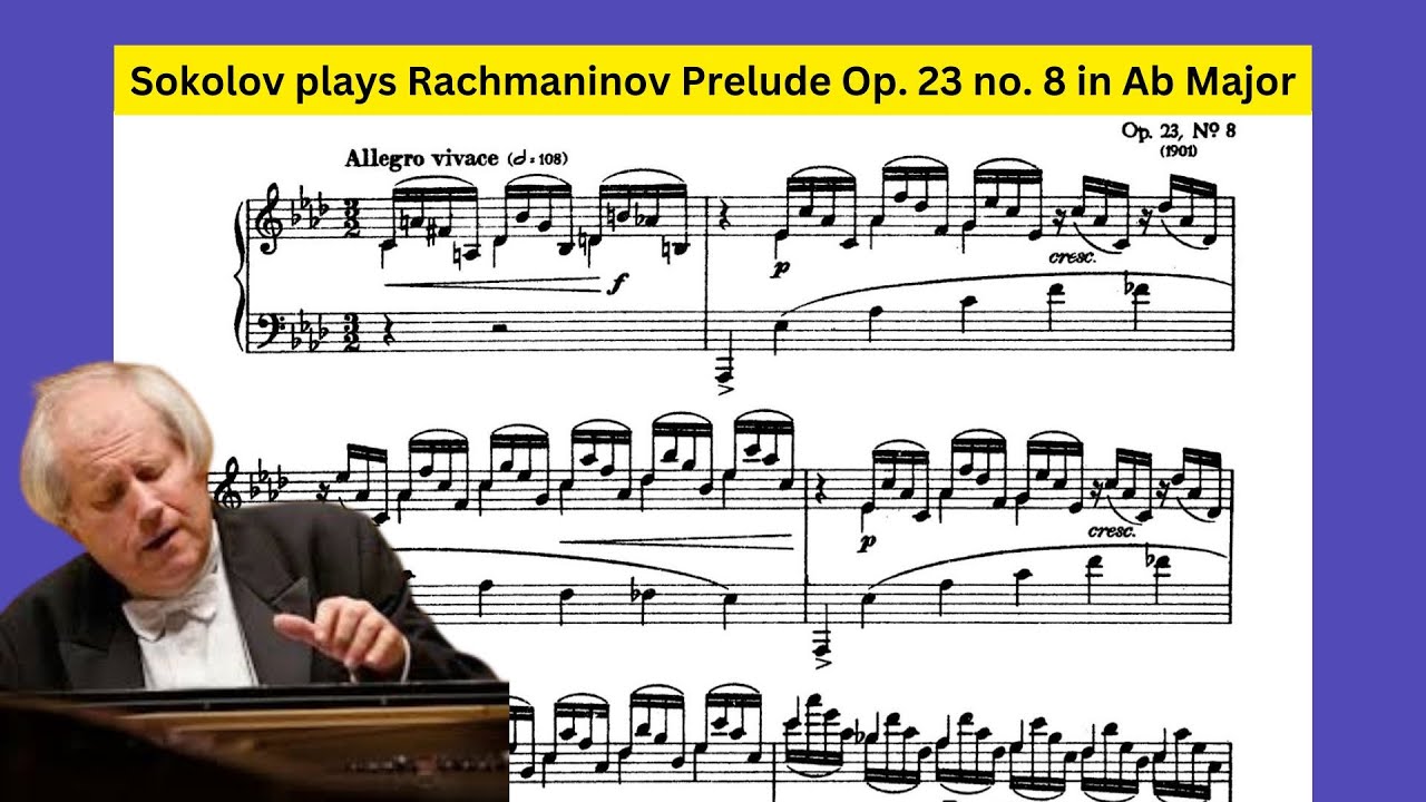 This is supreme: Sokolov plays Rachmaninov Prelude Op. 23 no. 8 | Video score