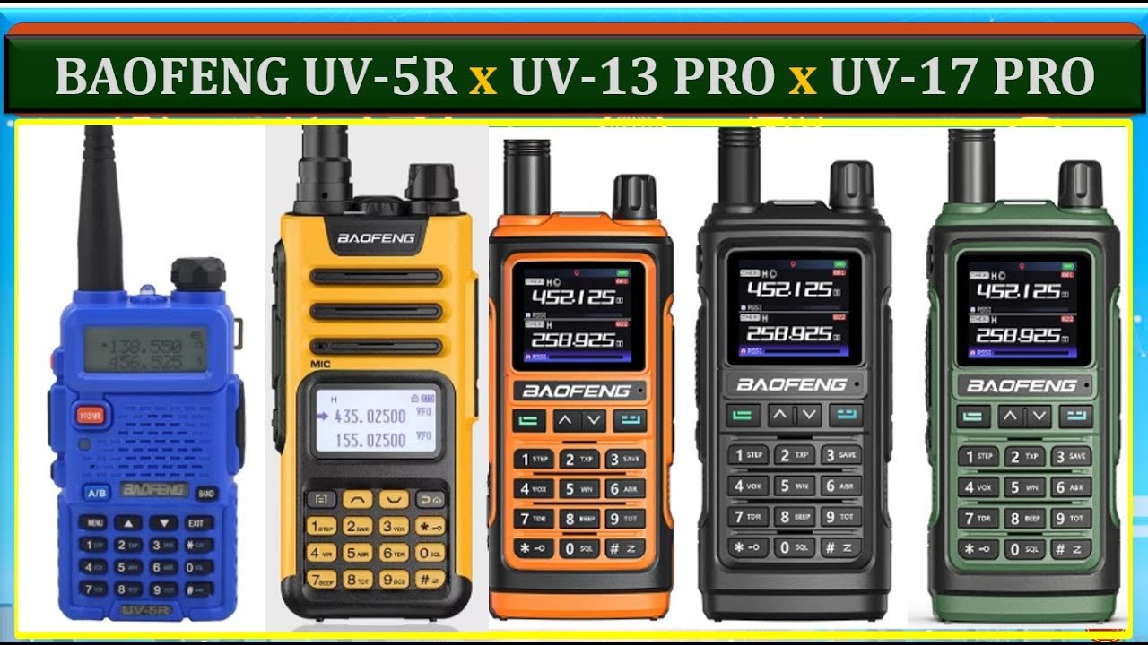 BAOFENG UV 17 PRO x UV 13 PRO x UV 5R QUAL ESCOLHER ?