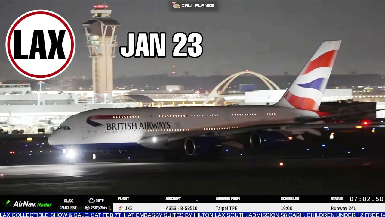 KLAX LIVE |  JAN 23, 2026 | LOS ANGELES INT AIRPORT  LIVE STREAM WEBCAM IRL
