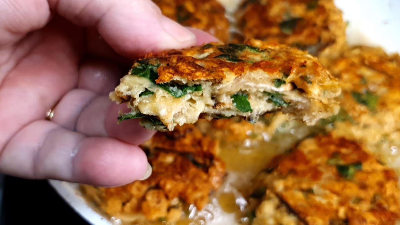 כשרות לפסח לביבות  מצות בומוואלוס עם תרד Kosher for Passover matzah and spinach fritters