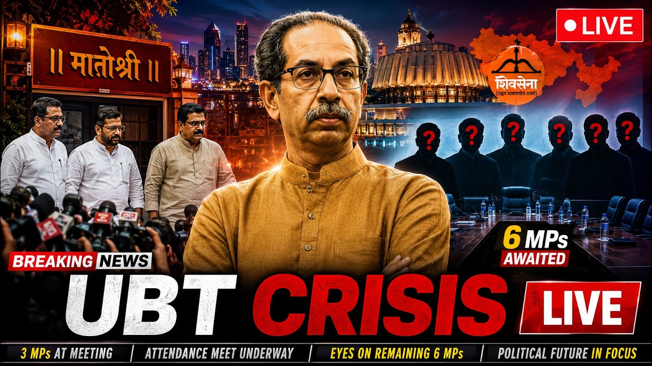 LIVE: Shiv Sena-UBT Crisis Deepens | 3 MPs Attend Key Meeting, 6 Awaited | Uddhav Thackeray