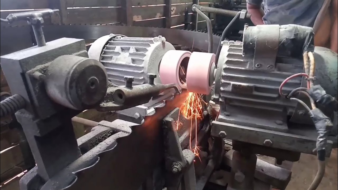 PROSES PEMBUATAN MATA GERGAJI SELENDANG sawmill