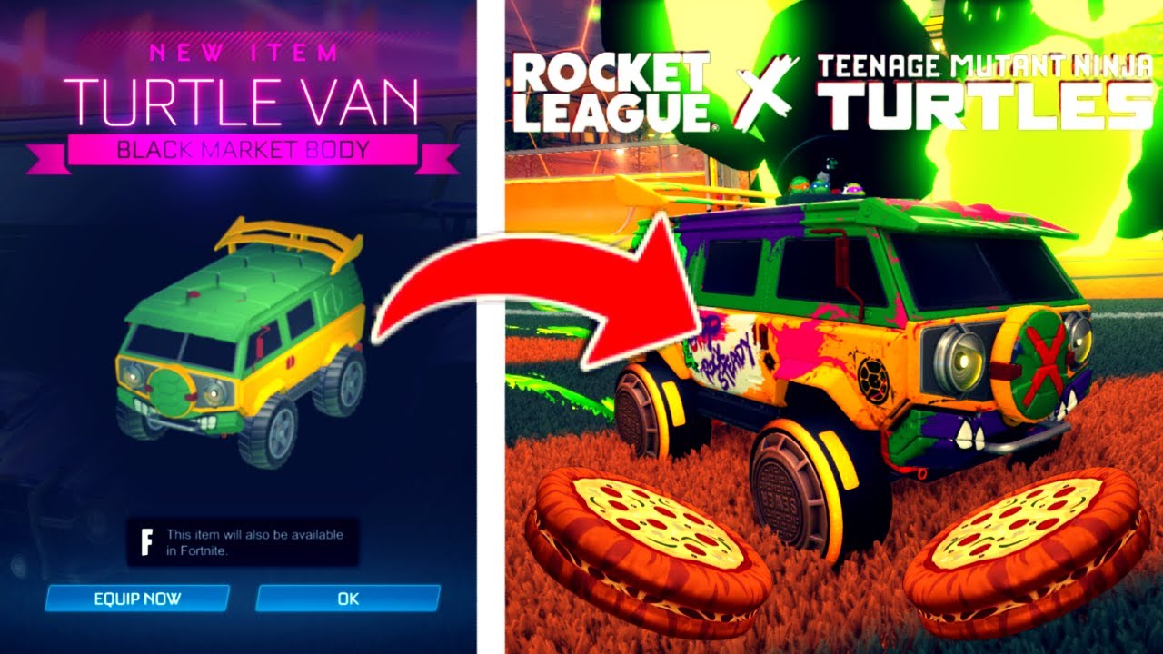 SHOWCASING ALL THE *NEW* TMNT EVENT & ITEM SHOP ITEMS IN ROCKET LEAGUE!