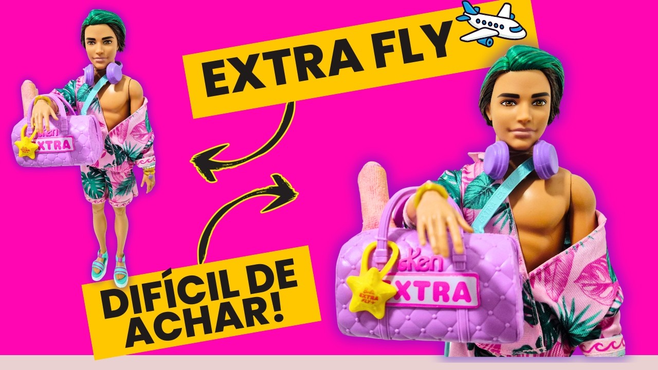 KEN EXTRA FLY ✈️ Raro no Brasil! Unboxing + Reveal Completo do Doll Mais Estiloso da Barbie!