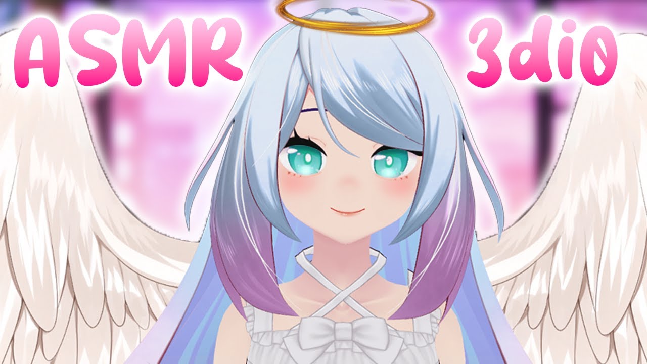 [ASMR 3dio] Angel takes care of you ❤ whispers, massage, positive affirmations #asmr #vtuber #live