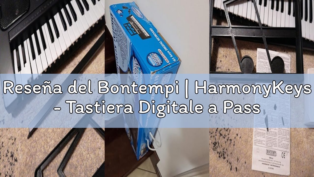 Reseña del Bontempi | HarmonyKeys - Tastiera Digitale a Passo Medio, 61 Tasti con Connessione USB e