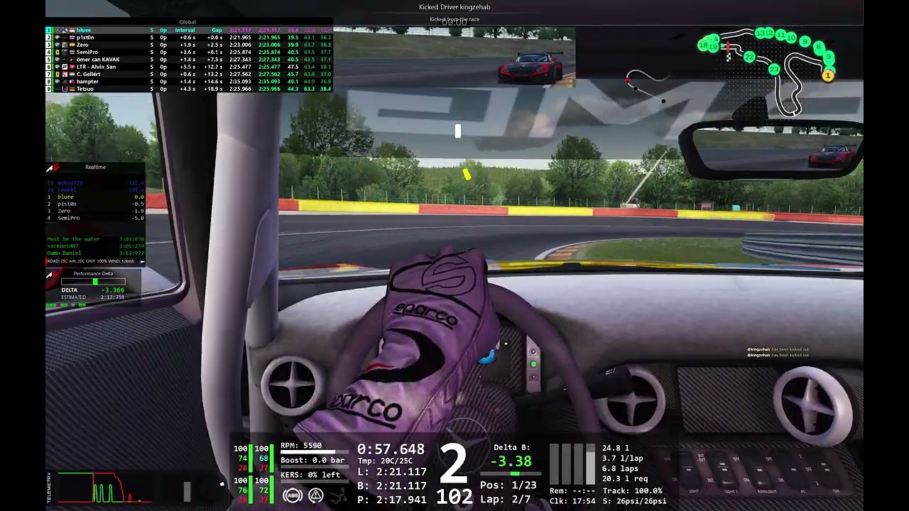 2:17:613 pb assetto corsa spa mercedes sls gt3
