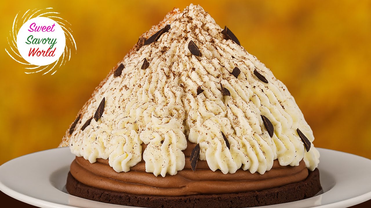 No-Bake Mont Blanc Chestnut Dessert 🌰 Famous Fall French and Italian Recipe