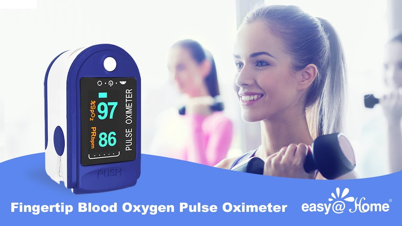 Easy@Home Fingertip Pulse Oximeter | Blood Oxygen Saturation Meter and Heart Rate Monitor | EHP050