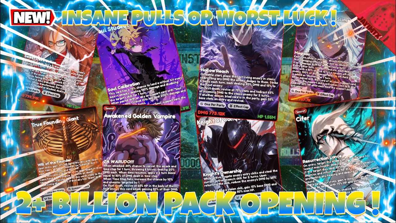 INSANE Pulls or WORST Luck! 2+ BILLION Pack Opening! | Anime Card Clash