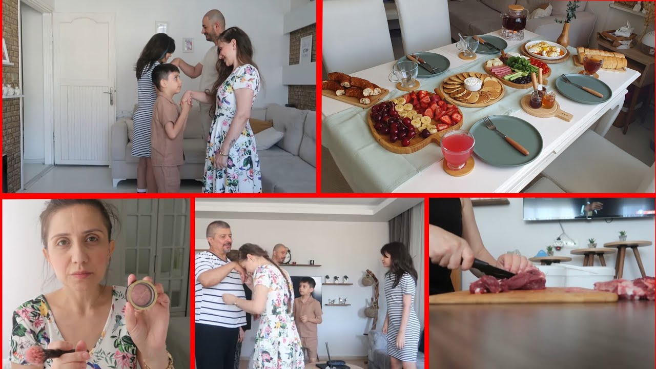 KURBAN BAYRAMININ 1.GÜNÜ🤲BAYRAM KAHVALTISI💕BAYRAM MAKYAJIM👍 BAYRAMLAŞMA❤️KOMBİNLERİMİZ😊ET DOĞRADIK👍