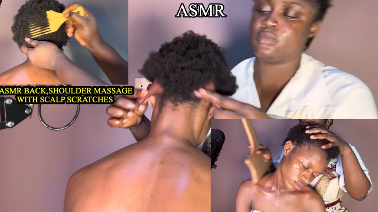 ASMR✨INDIAN HEAD MASSAGE, SCALP SCRATCHING, EAR ND SHOULDER MASSAGE.