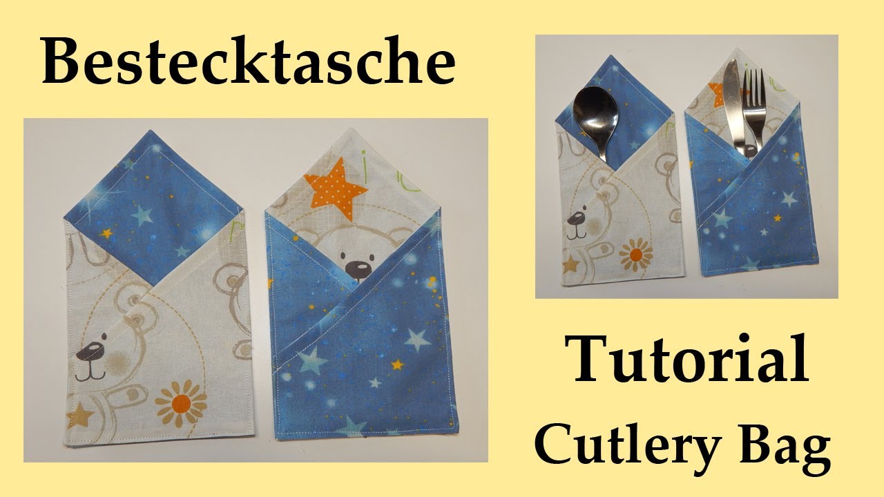 Bestecktasche nähen - Tutorial - Cutlery Bag - Free Pattern