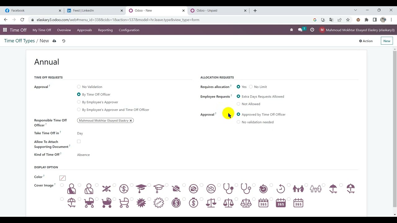 Odoo V.16 | HR| Time off configuration | اعدادات الاجازات على اودو