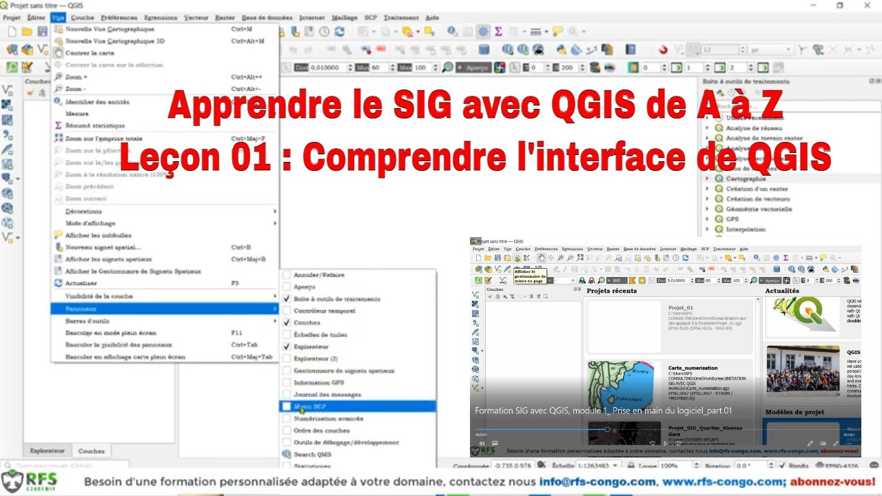 Comprendre l'interface de Qgis, formation sig, Module 01 : Prise en main qgis_Part.01