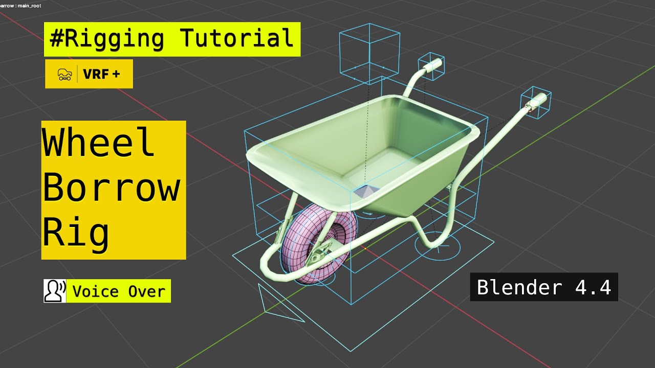 Beginner to Pro Wheel Borrow Rigging in Blender 4.4 Made Easy
