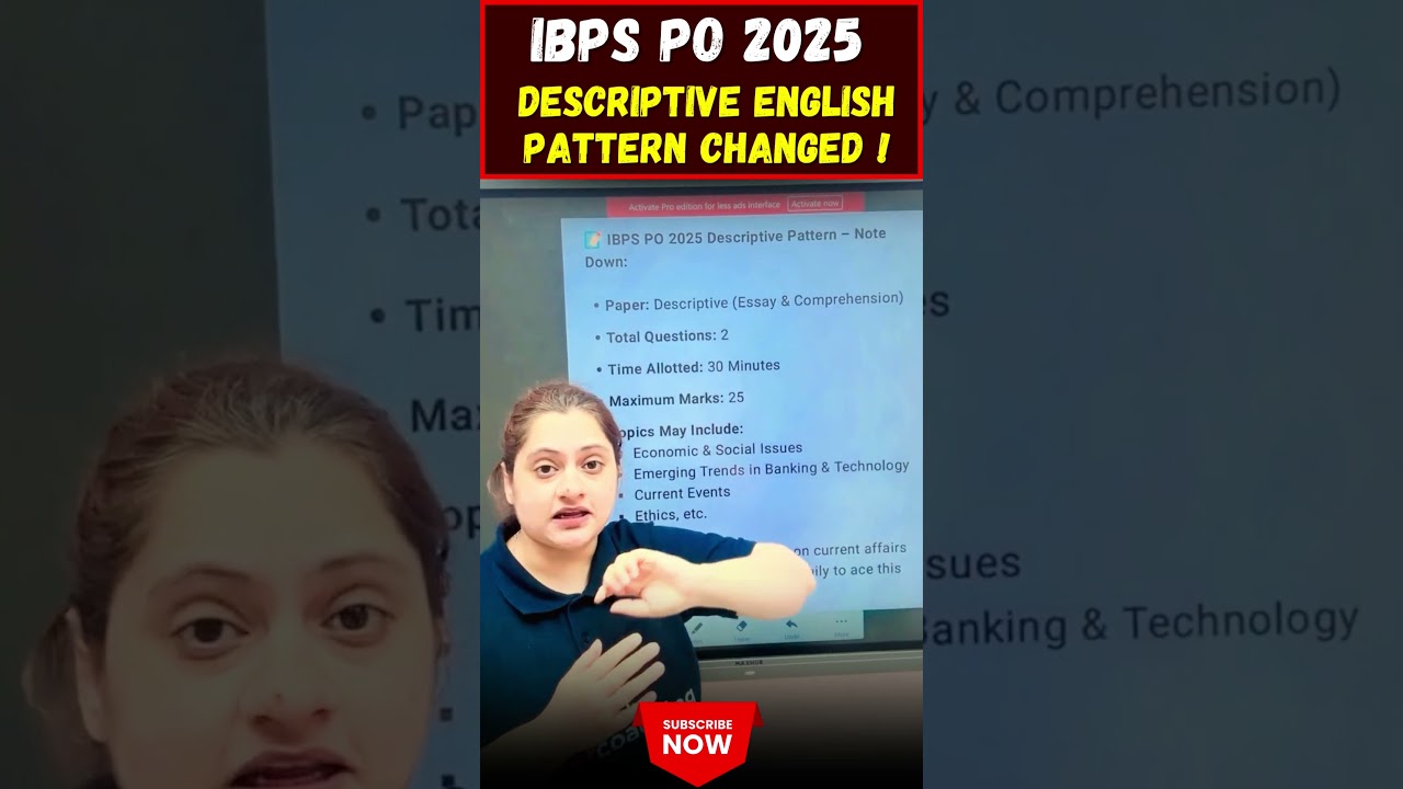 IBPS PO 2025 DESCRIPTIVE ENGLISH PATTERN CHANGE ? #ibpspo2025 #ytshorts #testbookbanking