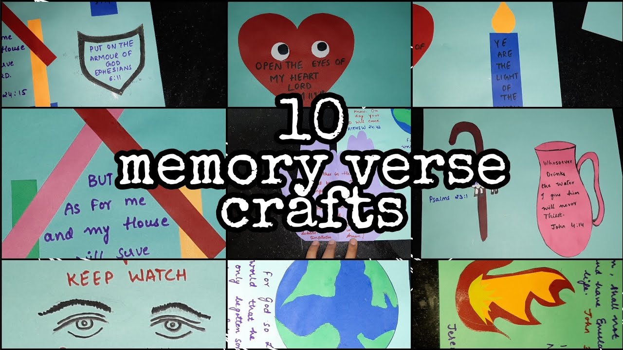 10 MEMORY VERSE CRAFTS  । sunday school ACTIVITY । learn memory verse using crafts