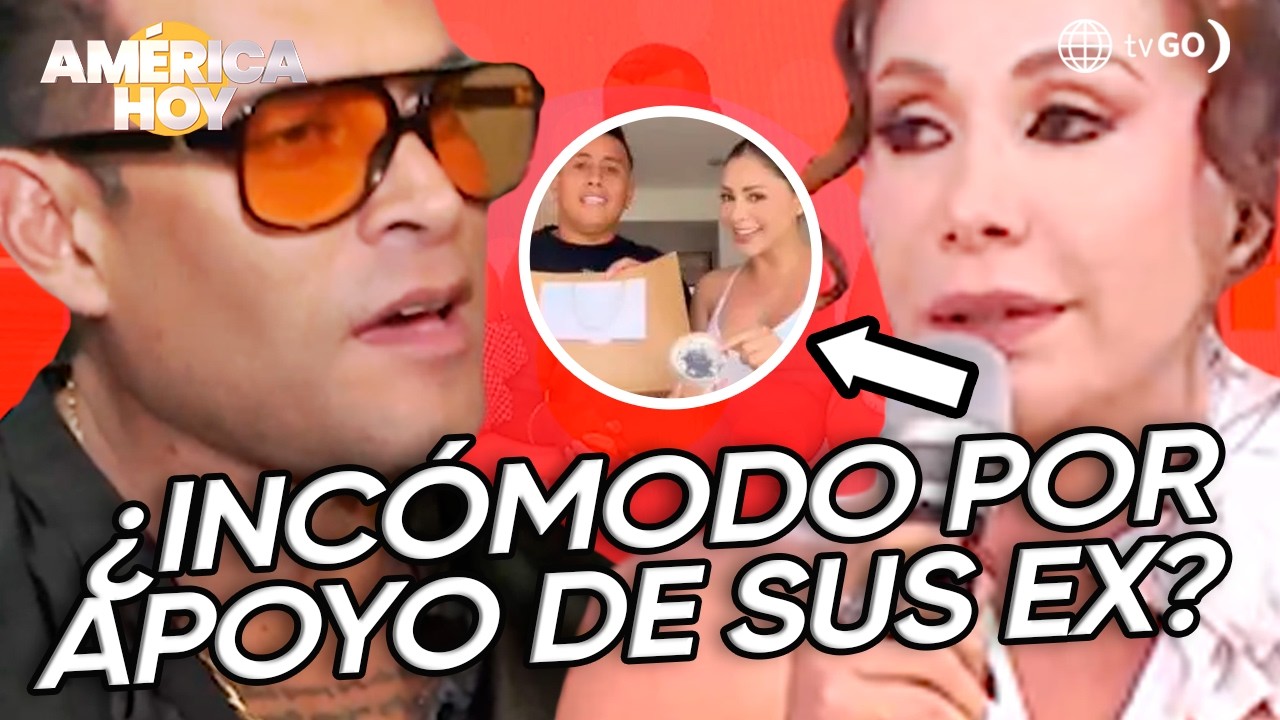 América Hoy: ¿Christian Domínguez se incomodó por apoyo de sus ex a Melanie Martínez? (HOY)