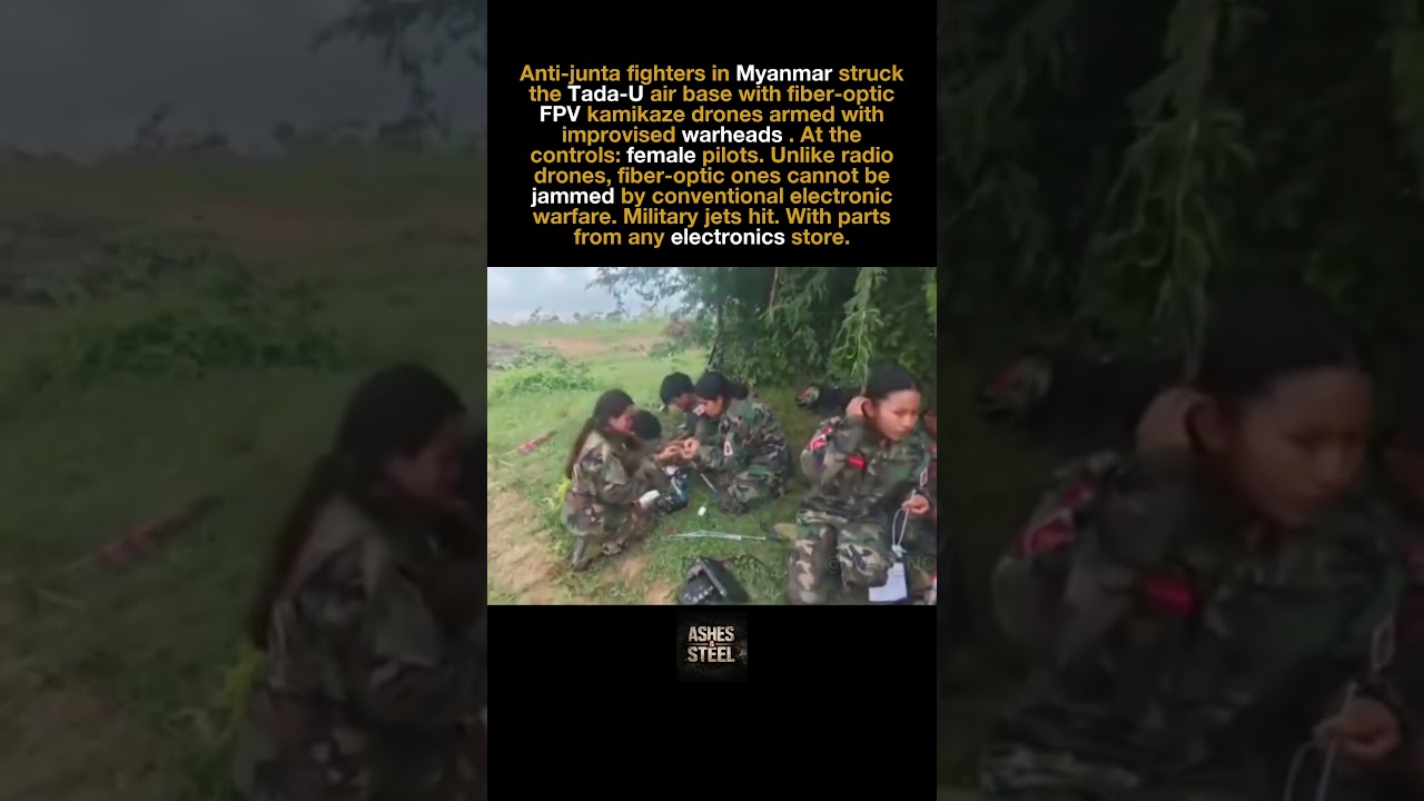 Female pilots in Myanmar struck military jets using fiber-optic FPV drones