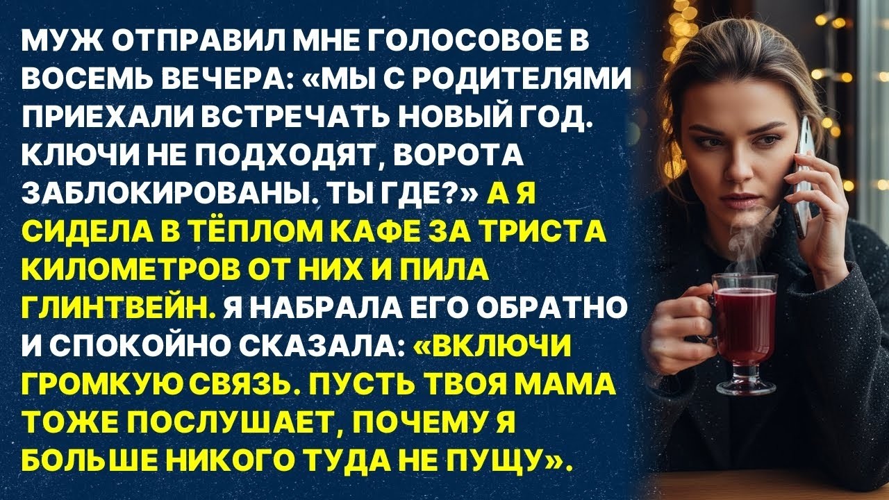 «СЫНОК, ПОЧЕМУ ВОРОТА ЗАКРЫТЫ?» — забеспокоилась свекровь. А я пила глинтвейн за 300 км от них
