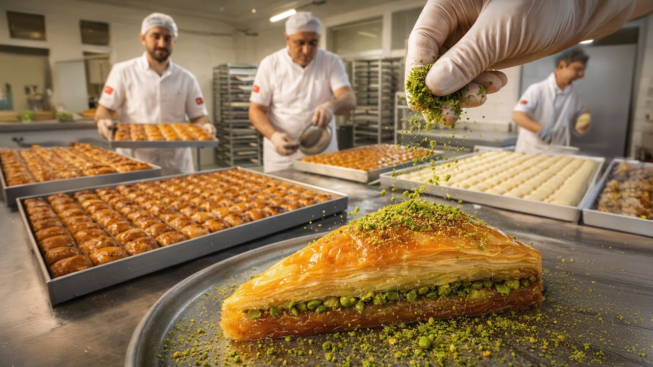 Insane Turkish Baklava Factory! 10,000 Pieces a Day Satisfying Production