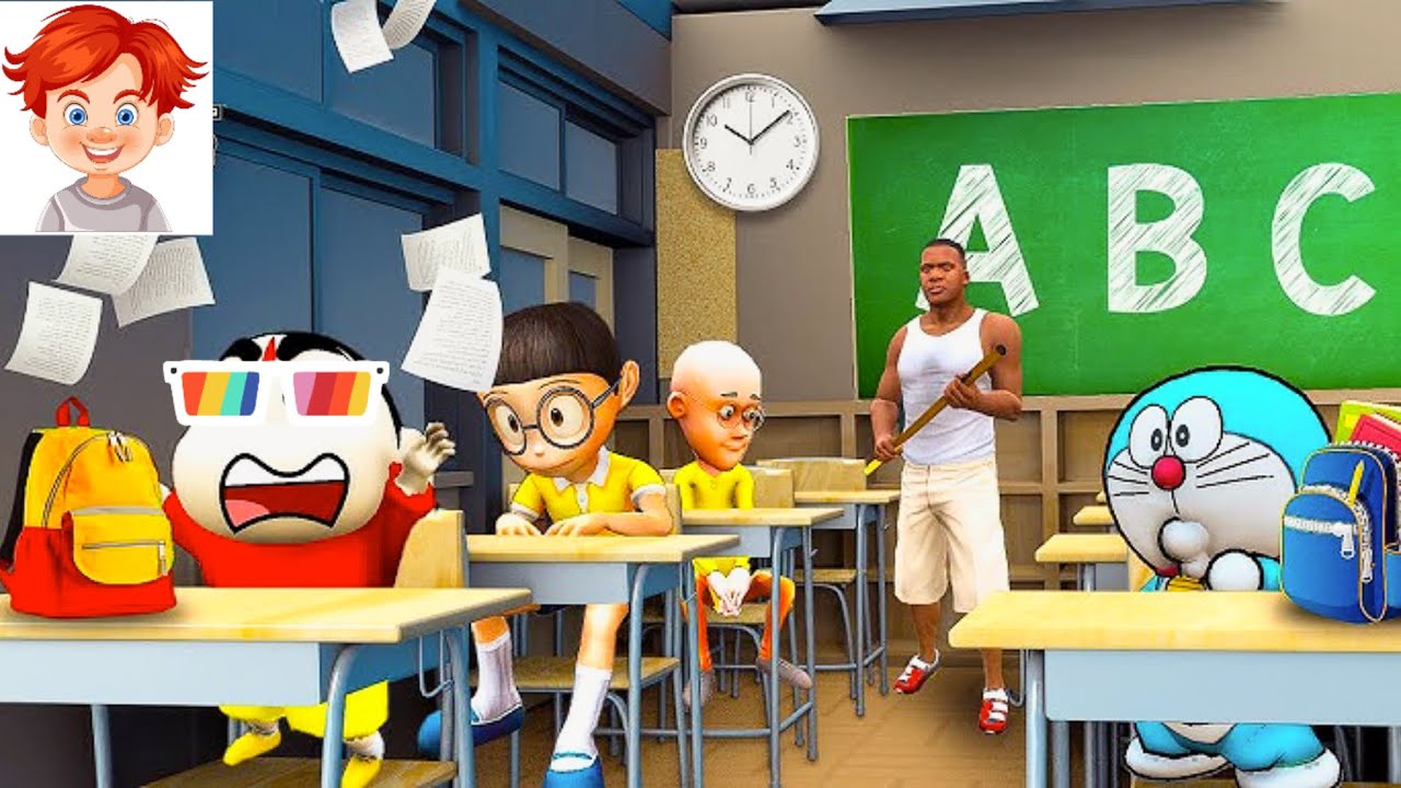 GTA 5:🇮🇳 Shinchan and Franklin😱First Experience in School🥶