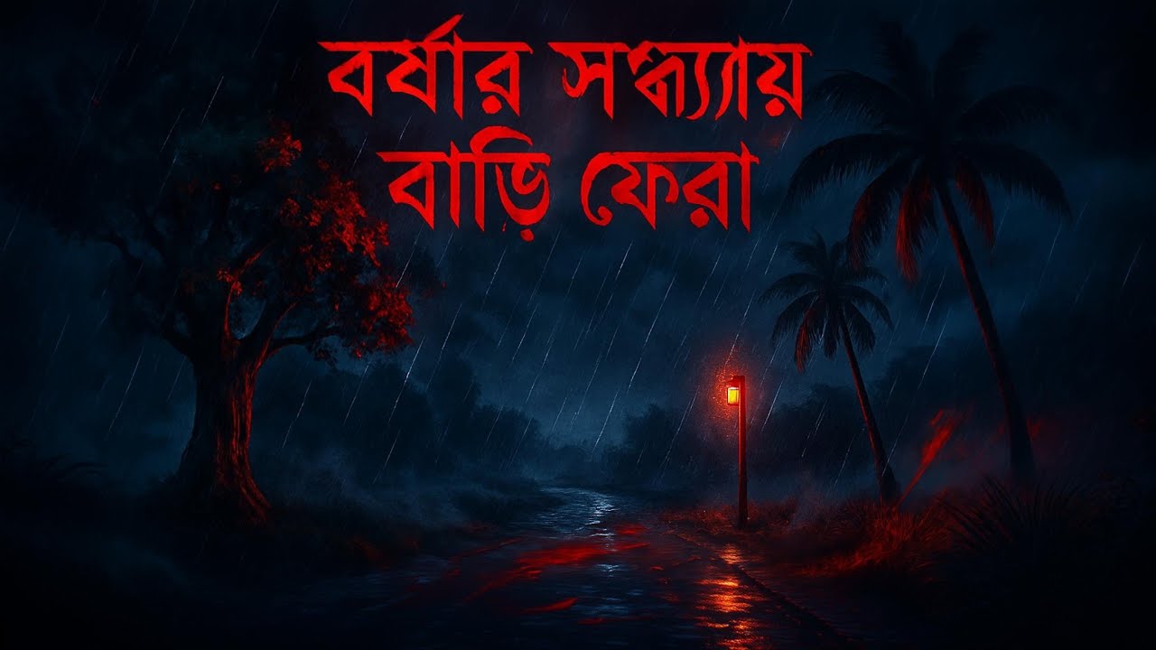বর্ষার সন্ধ্যায় বাড়ি ফেরা।। Bengali villege horor cartoon 