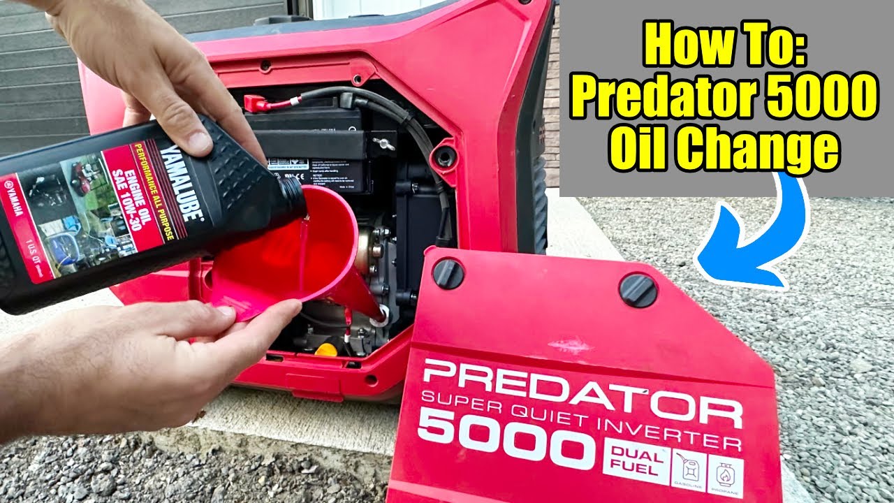 How To Change the oil on a Predator 5000 Watt Dual-Fuel SUPER QUIET Inverter Generator