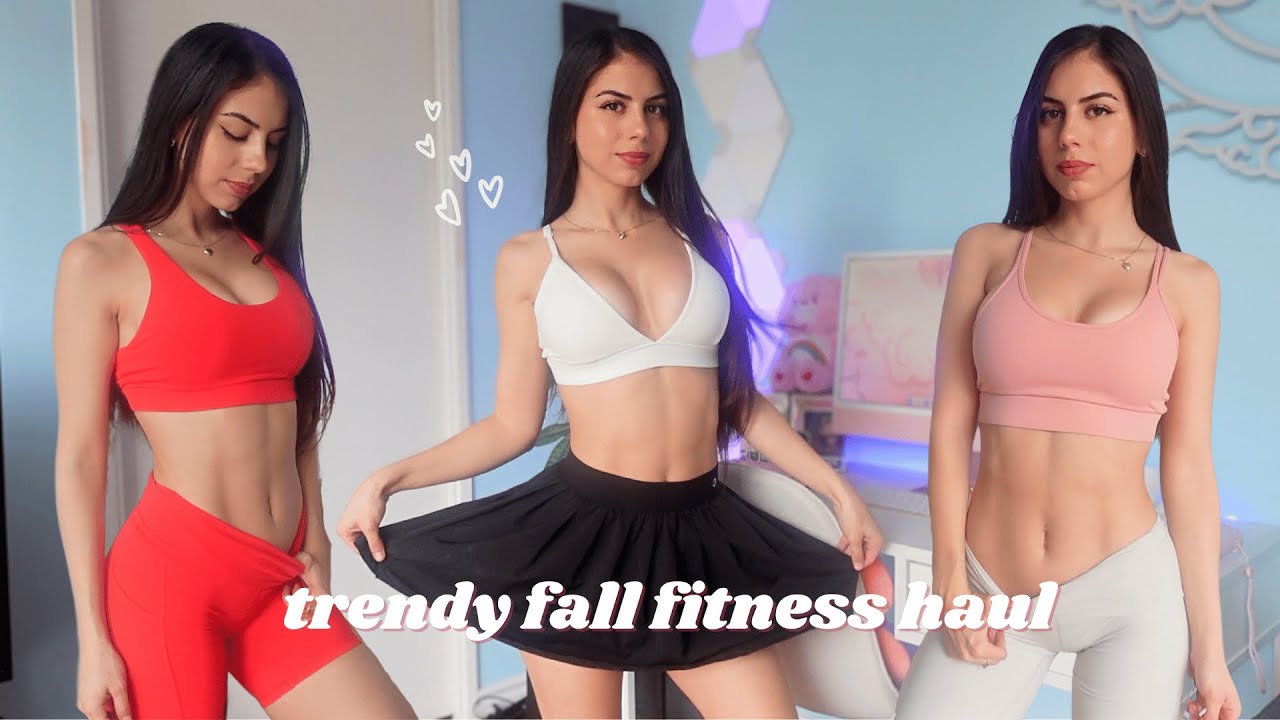 Fall fitness try on haul | trendy skirts + activewear sets