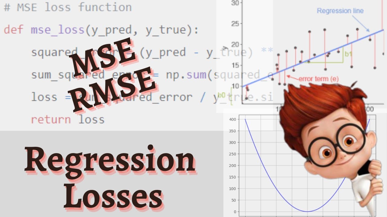Neural Networks From Scratch - Lec 21 - Regression Losses - MSE & RMSE