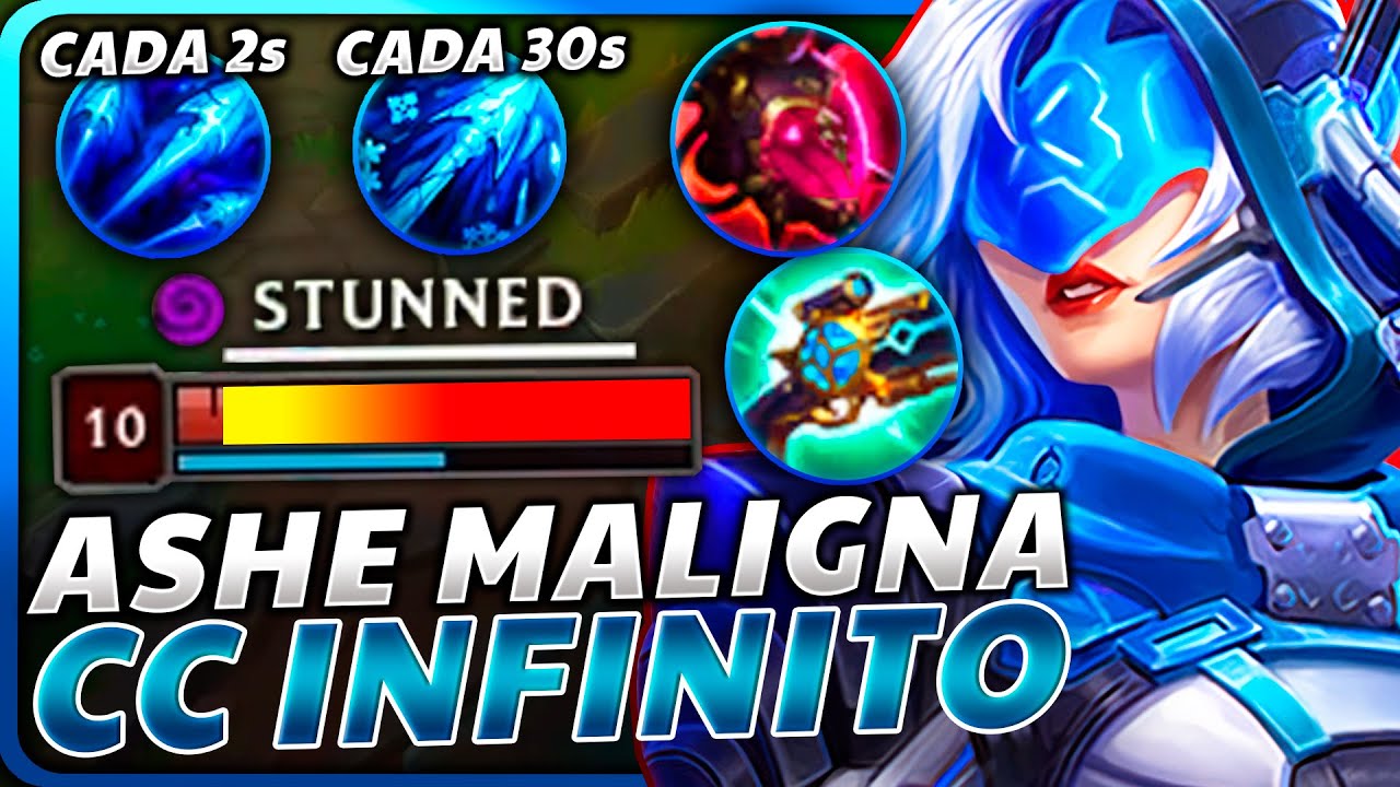 🤮&iexcl;SUPER ASHE MALIGNA con 1 ULTI x 28 SEGUNDOS y CC INFINITO! la *FORMA PERFECTA* de DAR ASCO en MID
