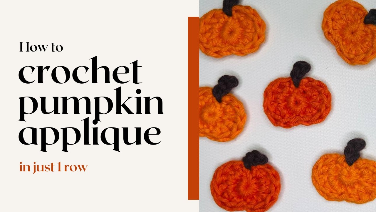 How to Crochet a Pumpkin Applique 🎃 | Jolly Lizard&rsquo;s Crochet Patters