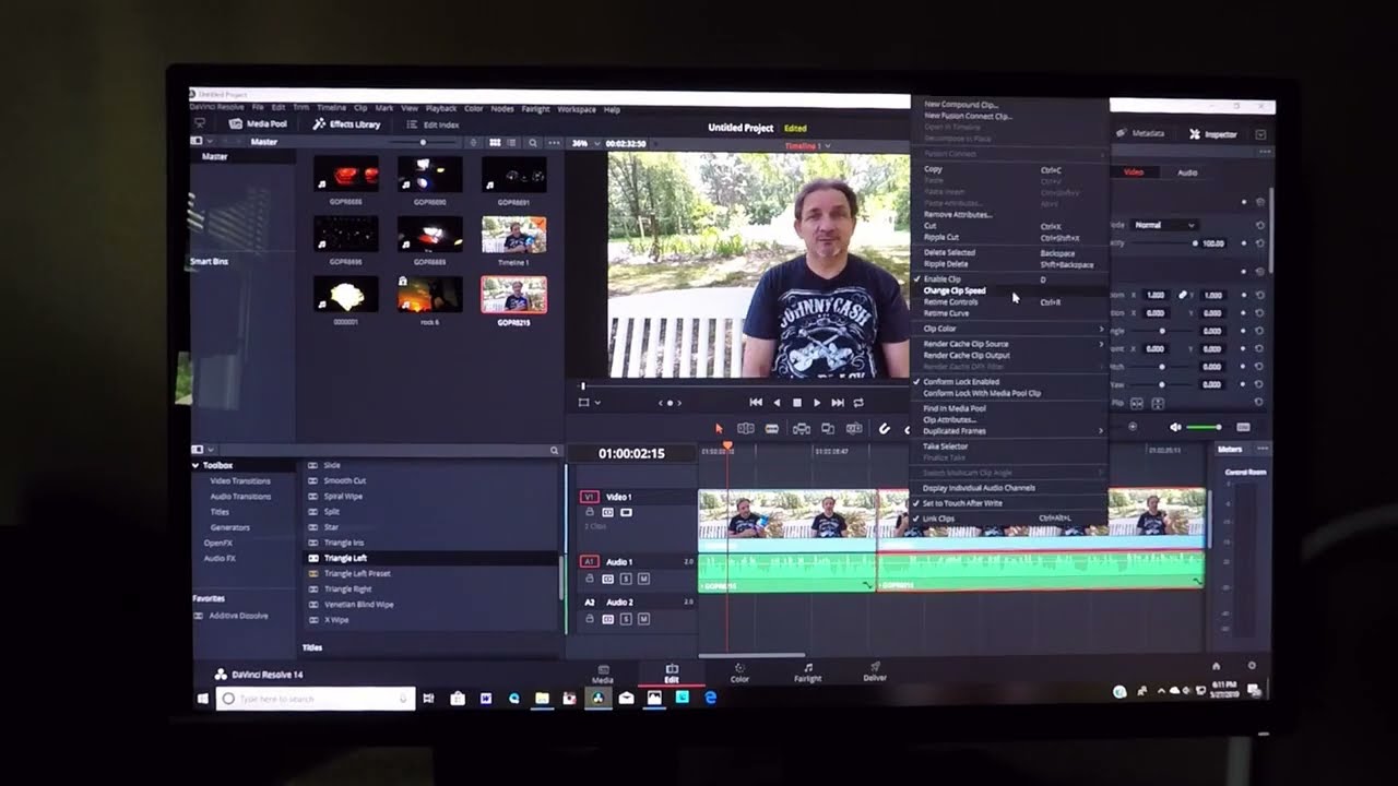 Adding effects to your video like explosions and sounds  using Davinci Resolve